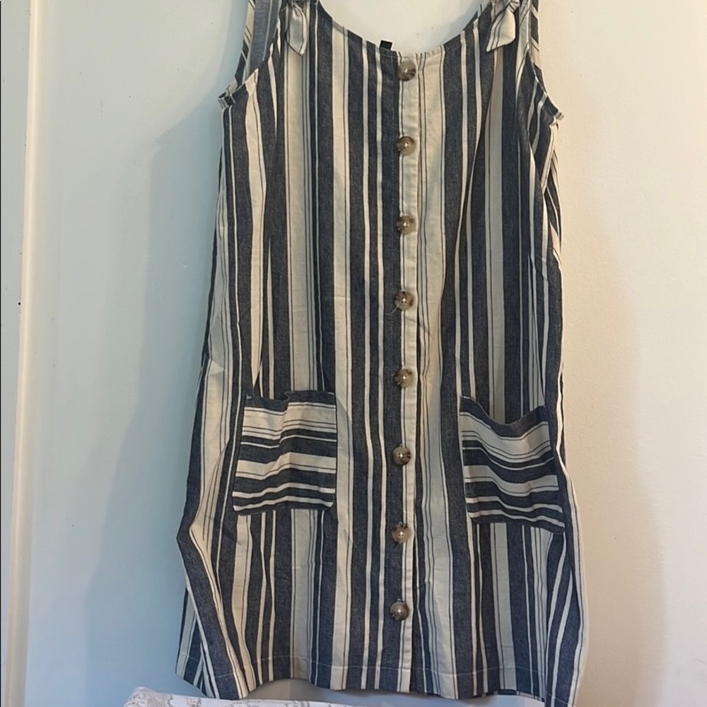 2/$20 NWOT Striped Button Front Dress